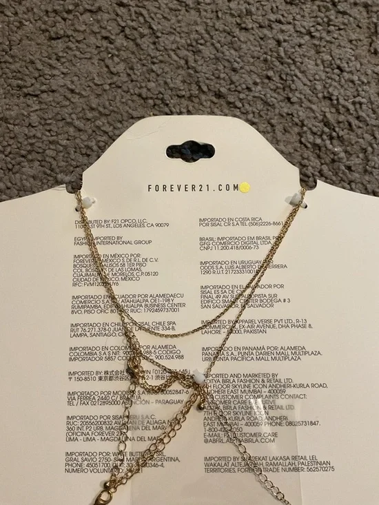 NWT Forever 21 Gold Multi Drape Body Chain Necklace Jewelry Beach Summer Y2K - Picture 4 of 4